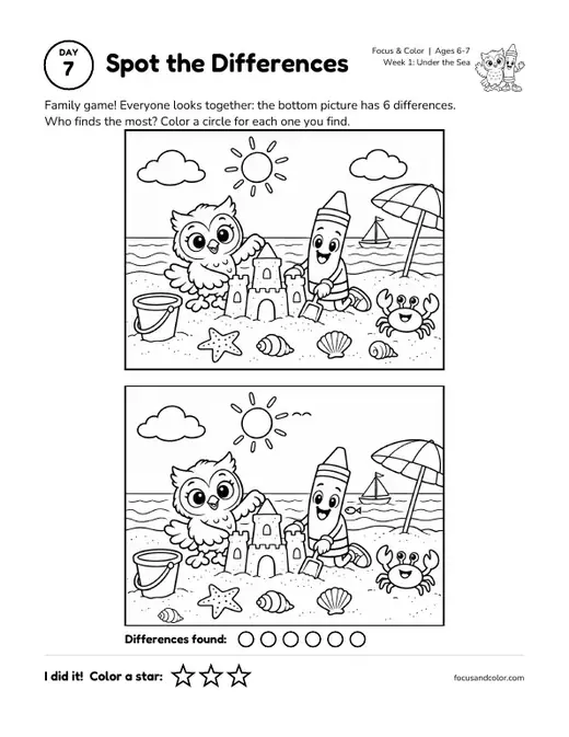 A spot the differences page